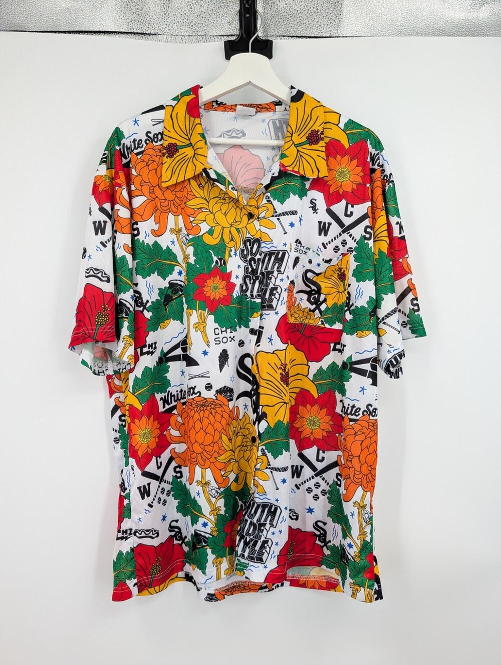 Chicago White Sox Short Sleeve Mens Button Up XL Hawaiian Shirt South Side Style